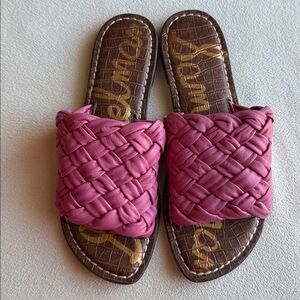 Sam Edelman rose woven slides size 7
